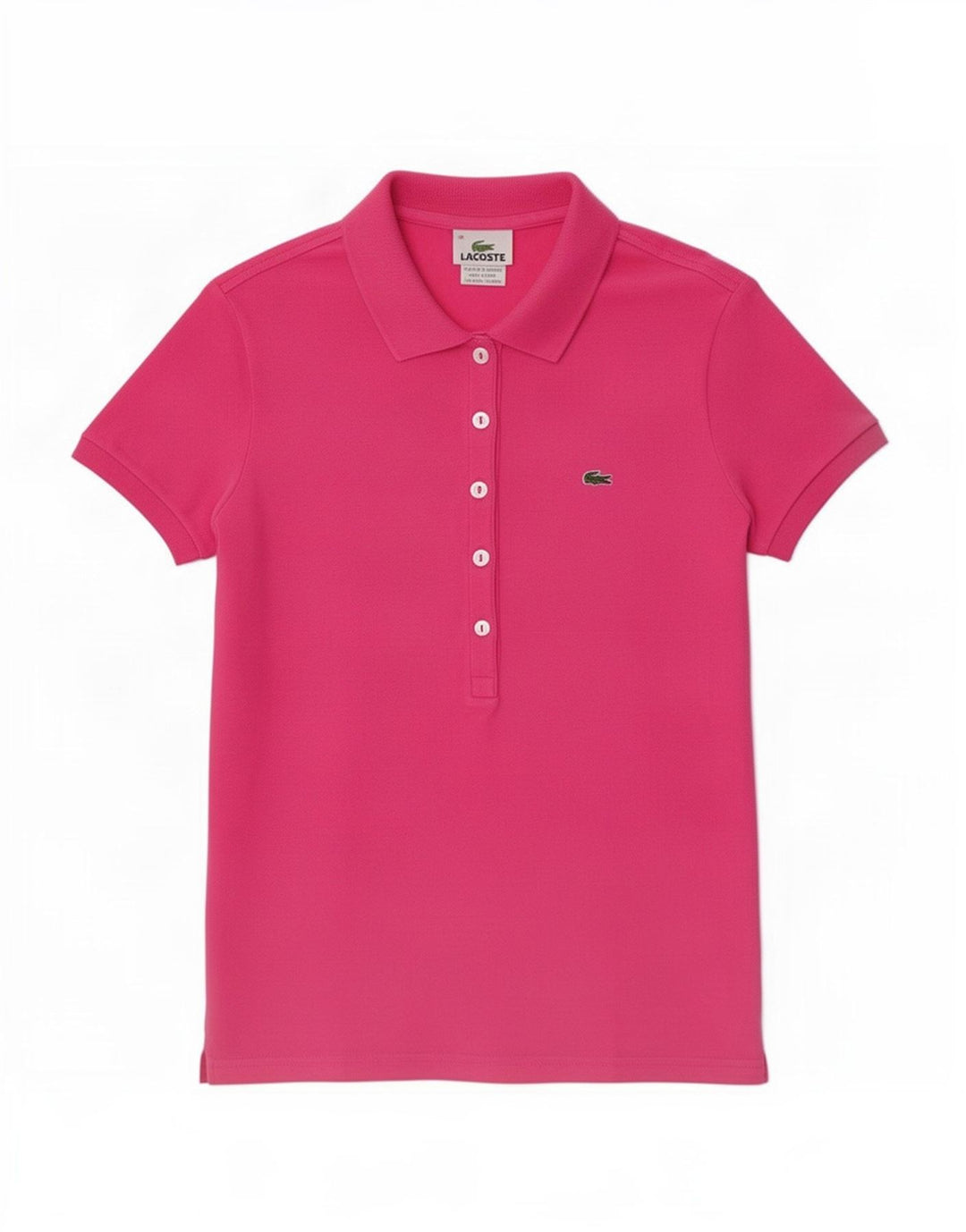 Polo feminino Lacoste EU 38 médio algodão rosa