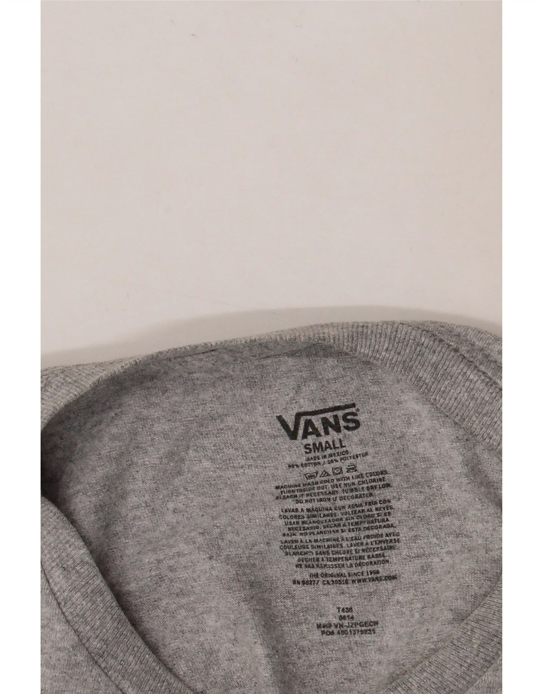 Camiseta feminina VANS com estampa gráfica UK 10 pequeno algodão cinza