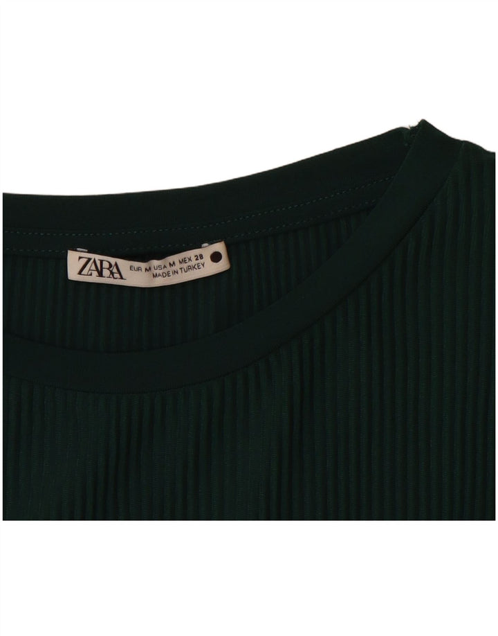 Blusa feminina ZARA UK 14 verde médio