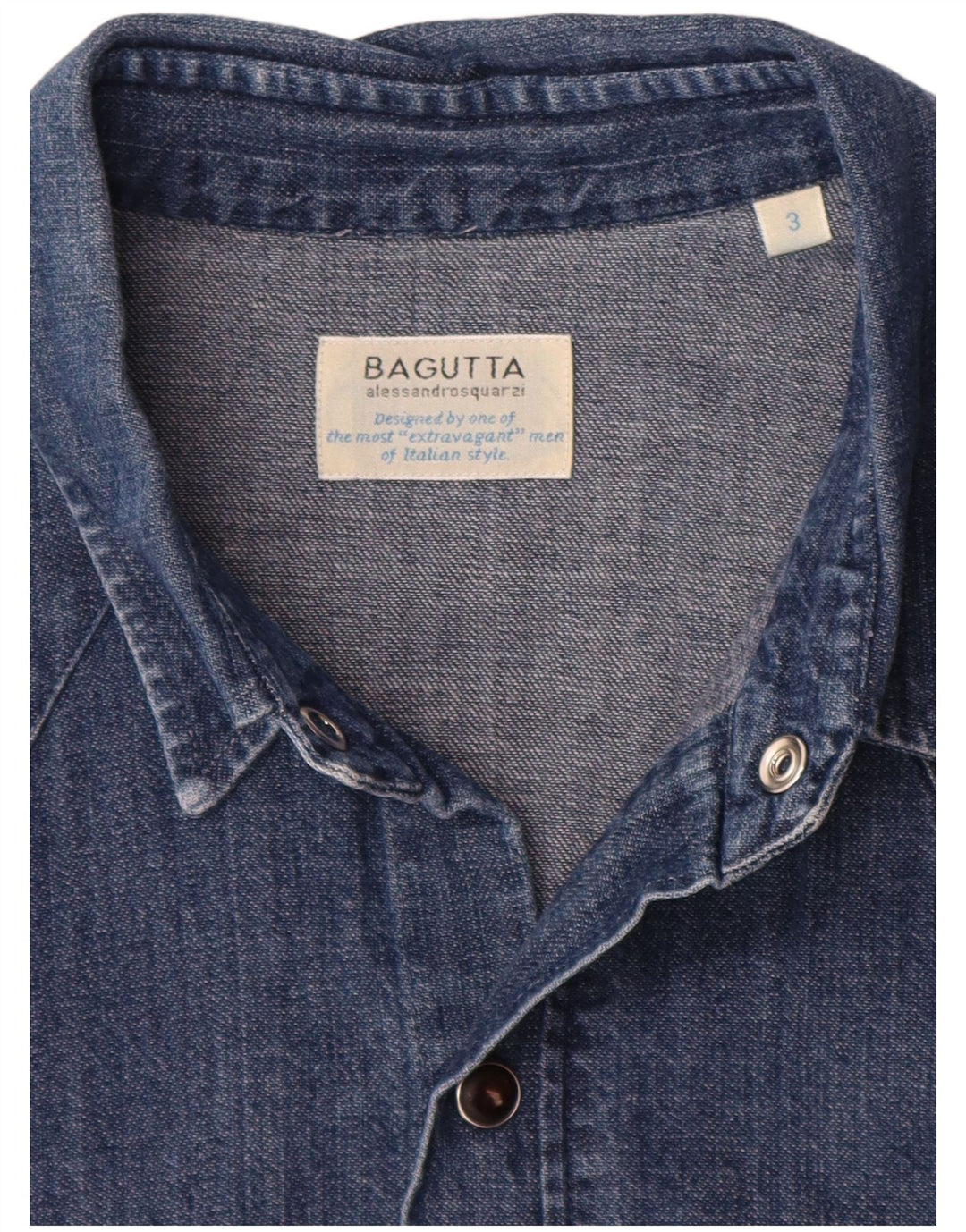 Camisa jeans masculina Bagutta grande azul