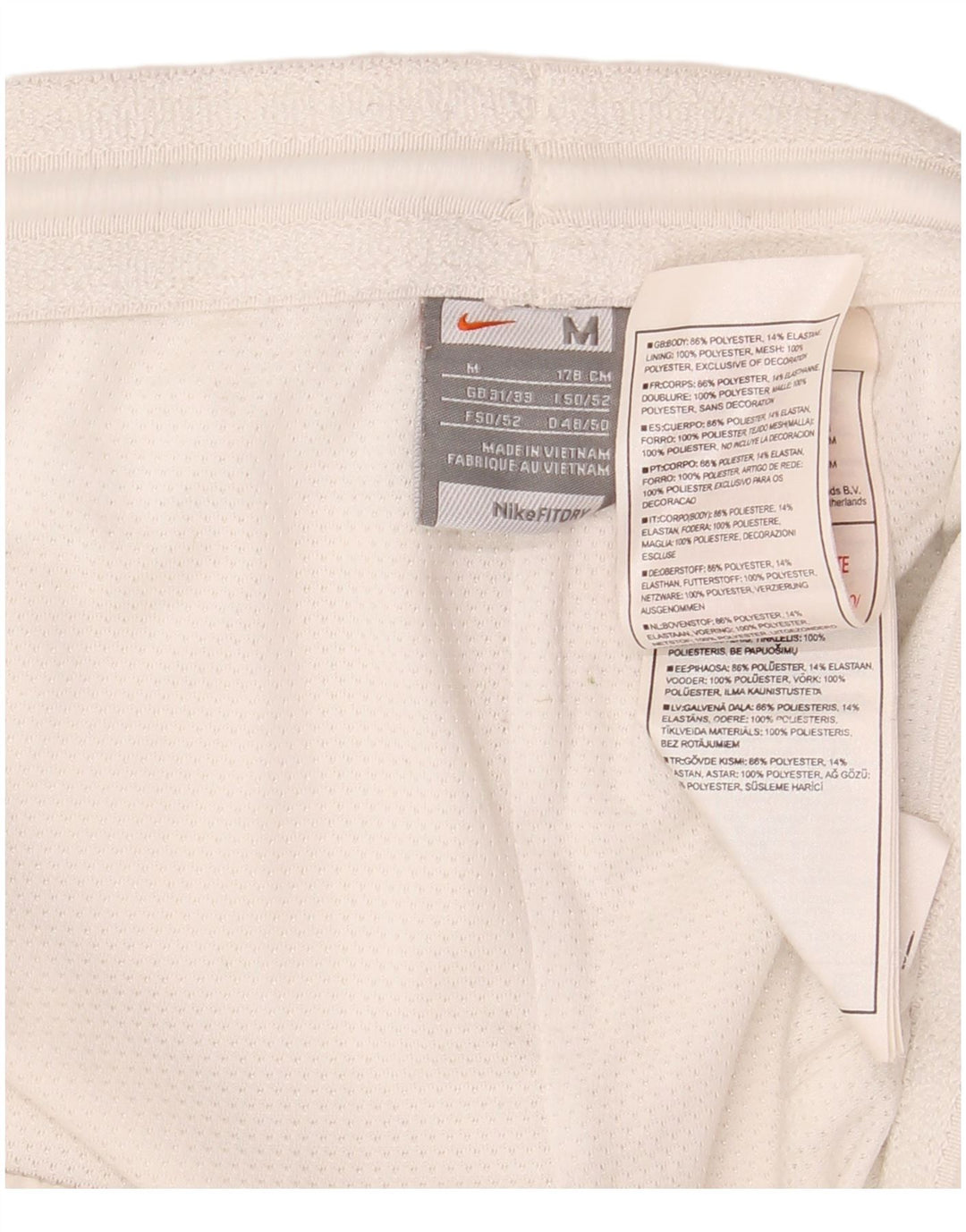 Nike Mens Fit Dry Sport Shorts Médio Branco Poliéster