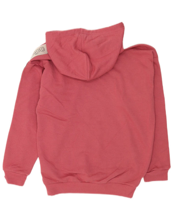 Adidas feminino gráfico oversized moletom com capuz UK 8 XS algodão rosa