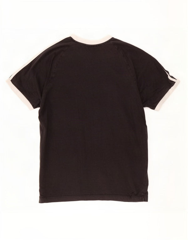 Adidas Mens Camiseta Top Grande Algodão Preto