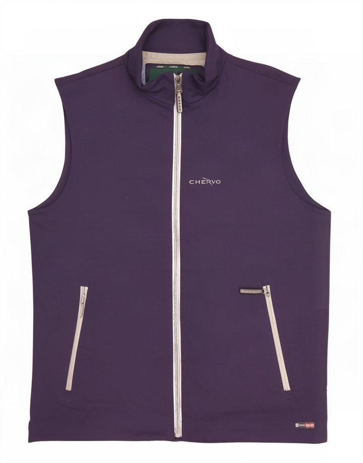 Chervo Mens Gilet IT 46 Pequeno Azul Marinho
