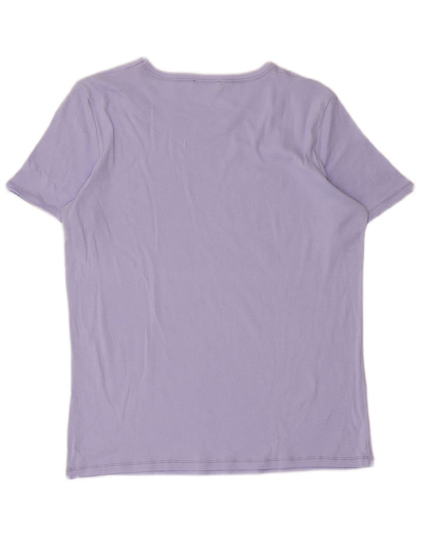 Camiseta feminina Benetton UK 12 médio roxo