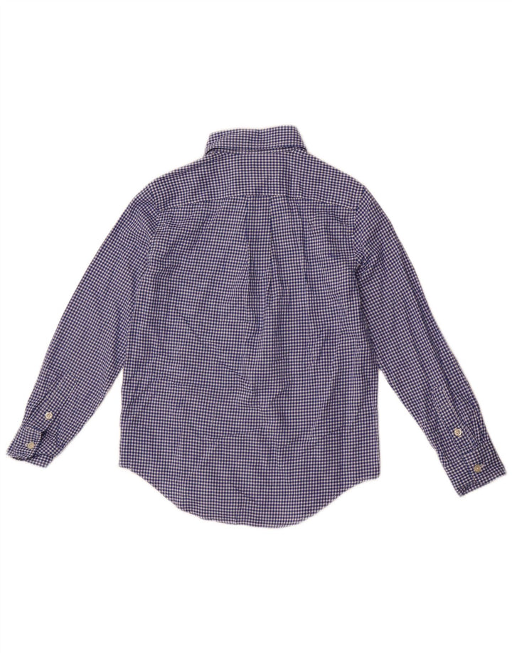 Ralph Lauren Camisa masculina 7-8 anos pequena algodão guingão azul