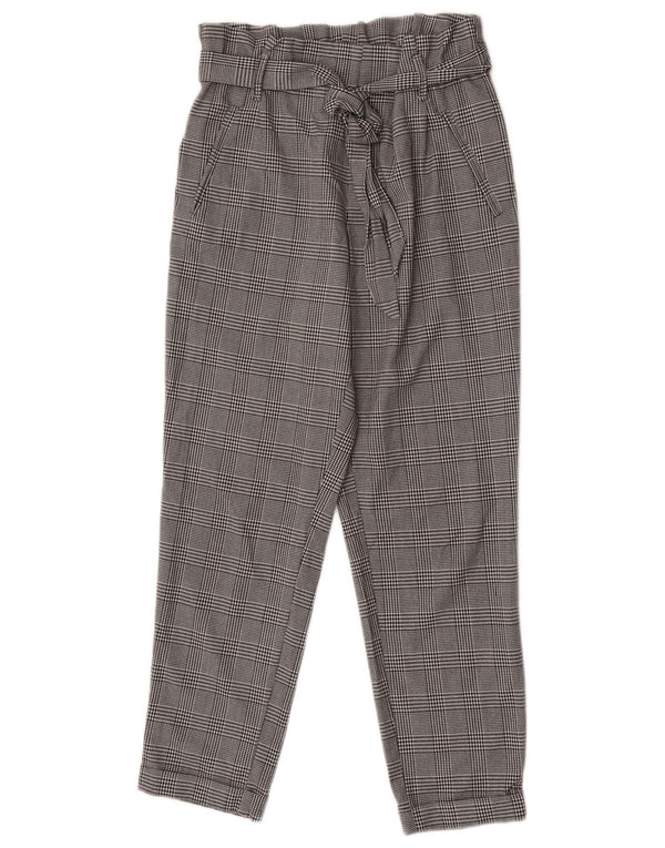 Zara Calça Chino Feminina Cintura Alta Pequena W26 L25 Cinza Houndstooth