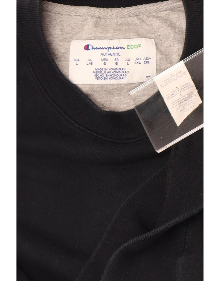 Champion moletom masculino jumper grande algodão preto
