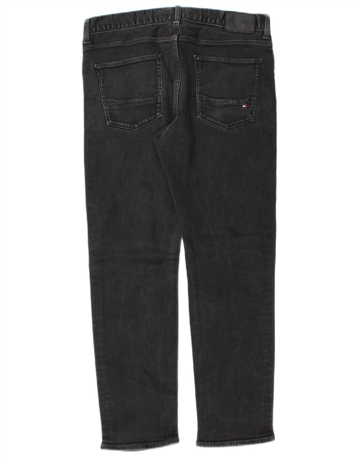 Tommy Hilfiger Masculino Denton Straight Jeans W34 L28 Algodão Preto