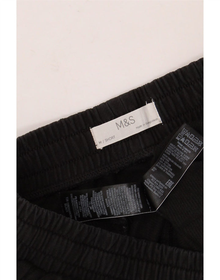 Calça de treino feminina MARKS & SPENCER UK 14 algodão preto médio