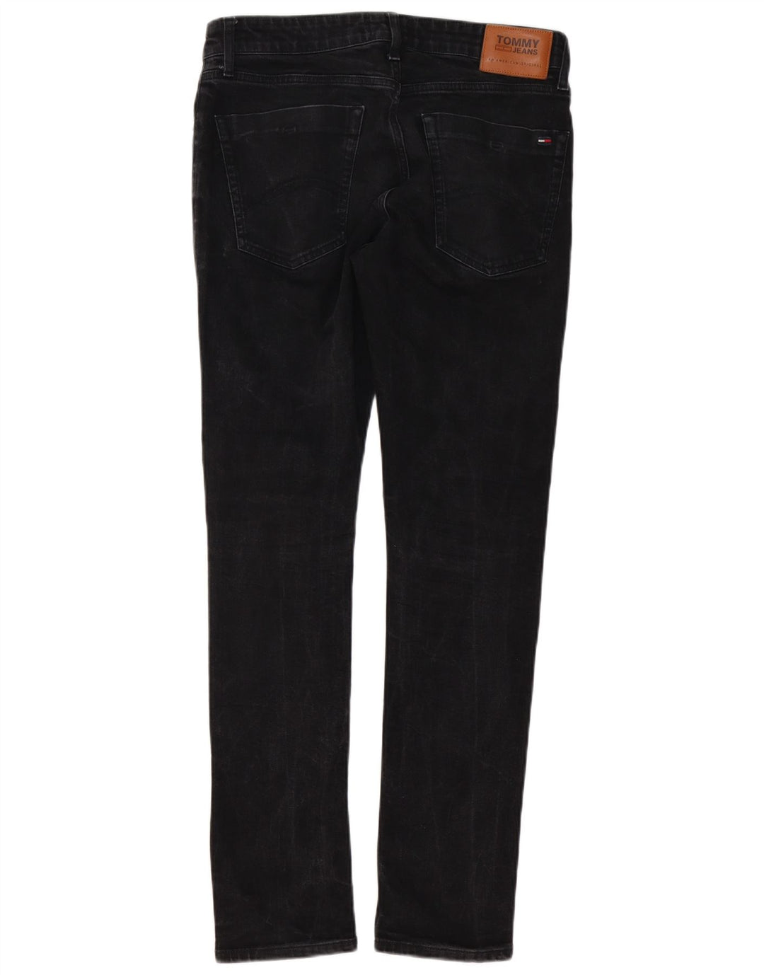 Tommy Hilfiger Masculino Slim Jeans W33 L32 Algodão Preto