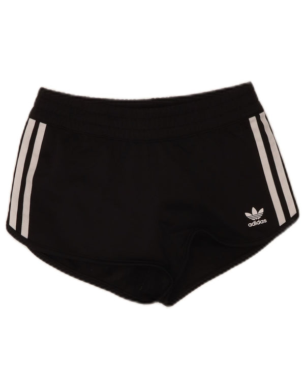 Shorts esportivos femininos Adidas UK 10 pequeno poliéster preto