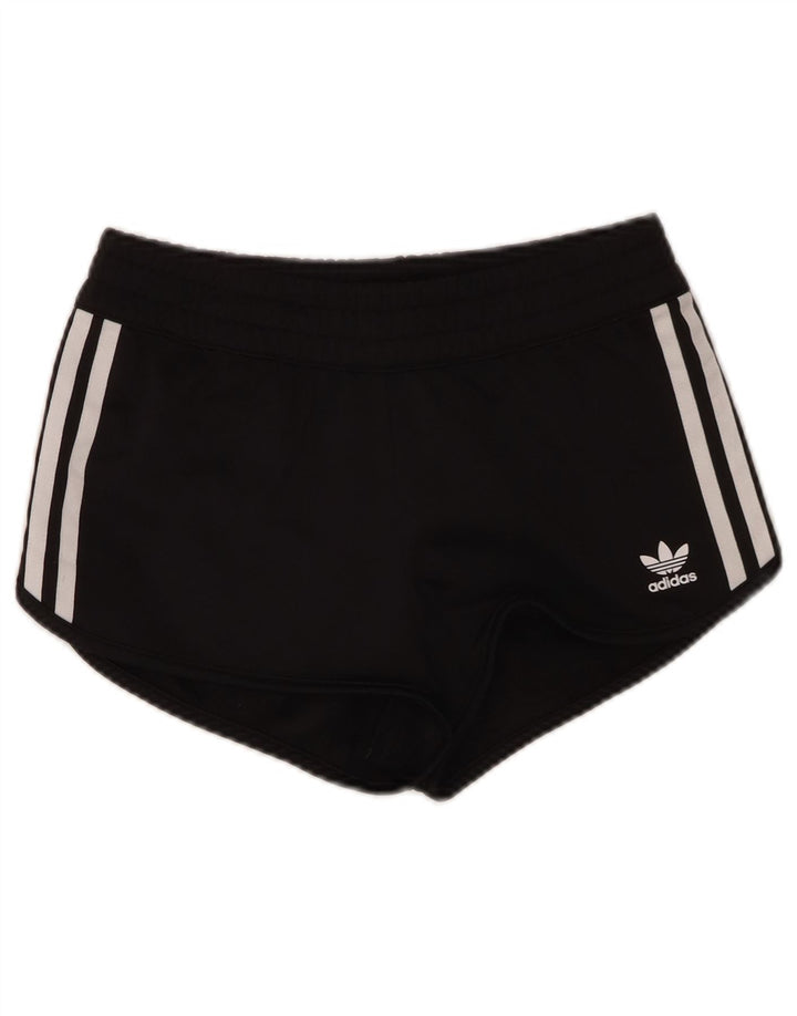 Shorts esportivos femininos Adidas UK 10 pequeno poliéster preto