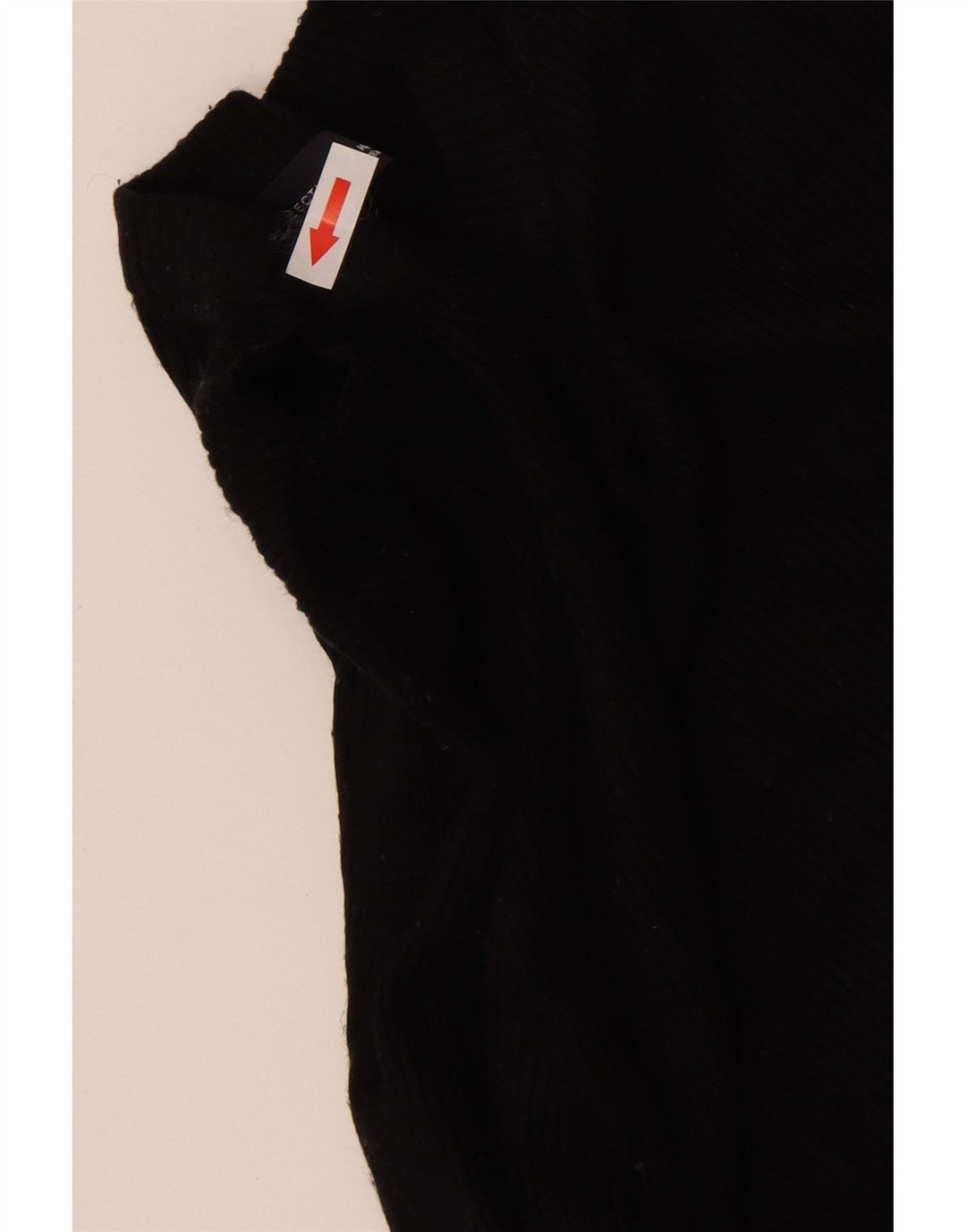 Suéter feminino Marks & Spencer com gola canoa e viscose preta média Reino Unido 12