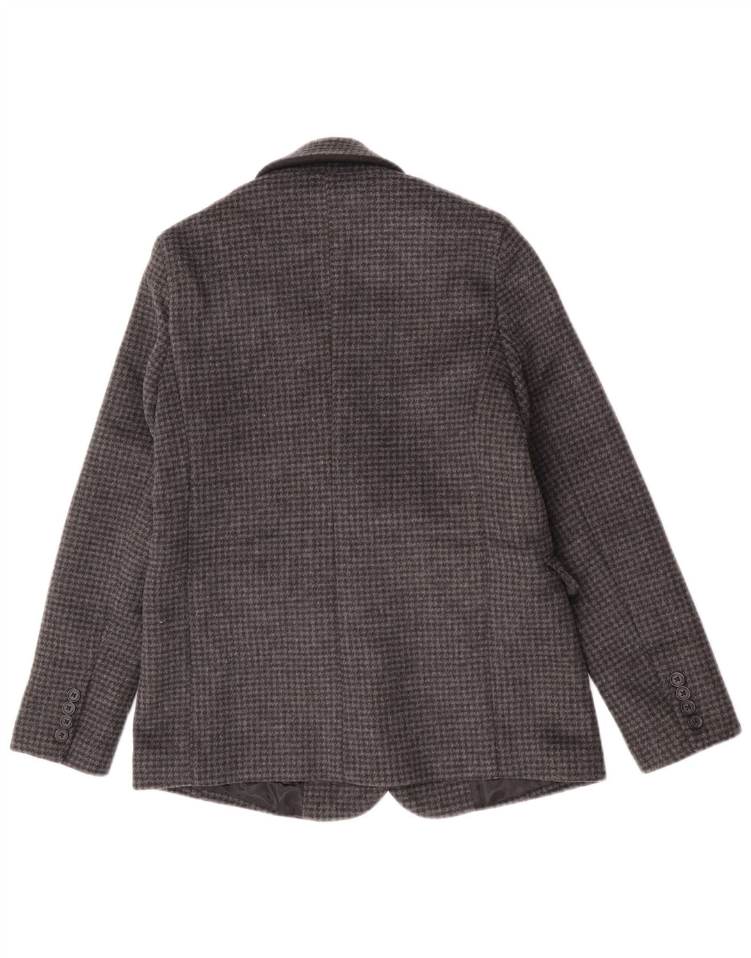 Jaqueta blazer feminina Abercrombie & Fitch com 1 botão Reino Unido 6 XS cinza Houndstooth