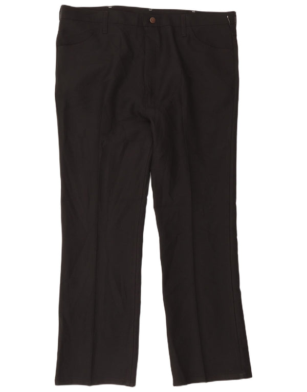 Calça Wrangler masculina reta casual W42 L32 poliéster preto