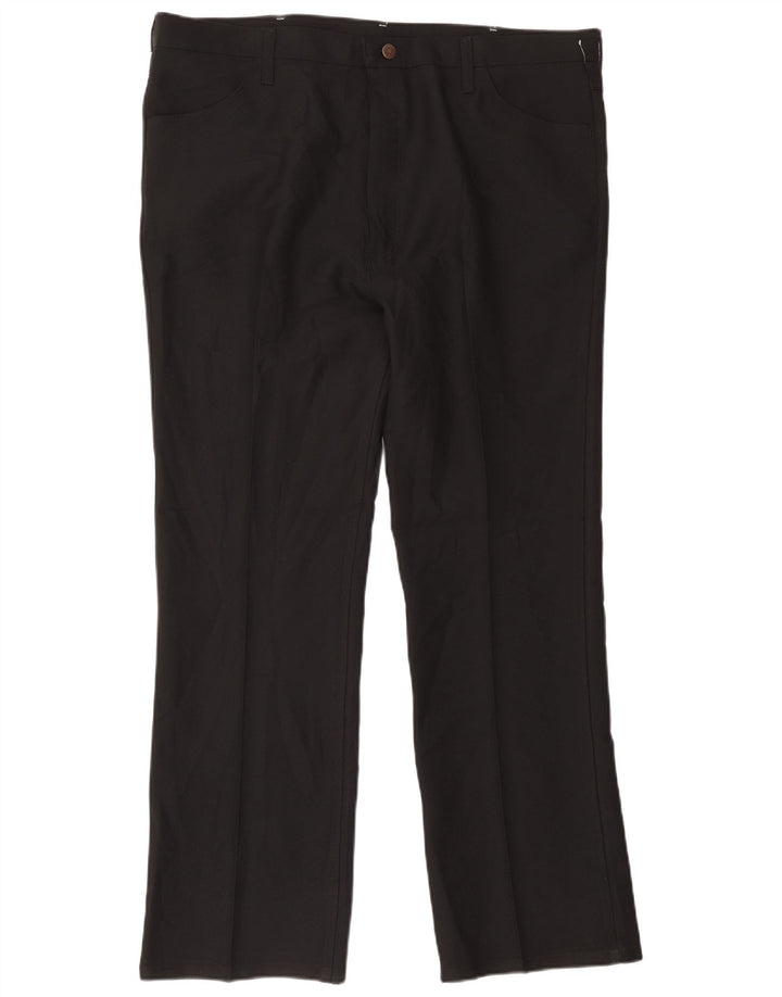 Calça Wrangler masculina reta casual W42 L32 poliéster preto