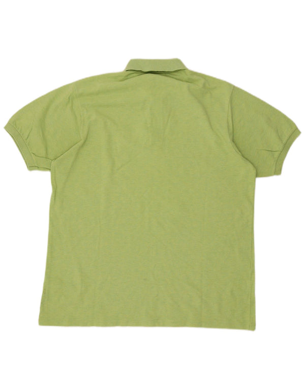 Camisa polo masculina Lacoste tamanho 7 2XL algodão verde