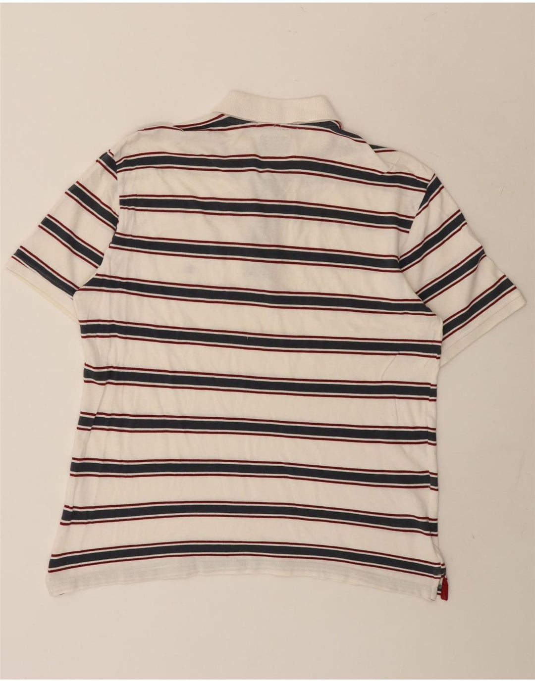 Camisa polo masculina Champion Easy Fit grande listrada branca