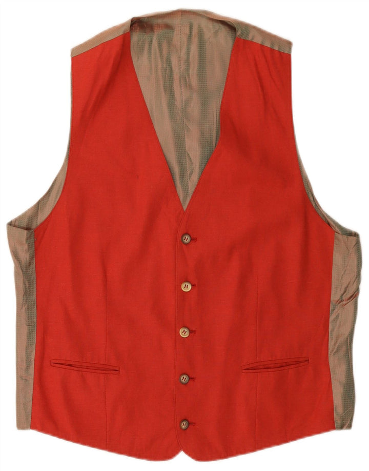 Colete masculino VINTAGE IT 50 Viscose colorblock vermelho médio