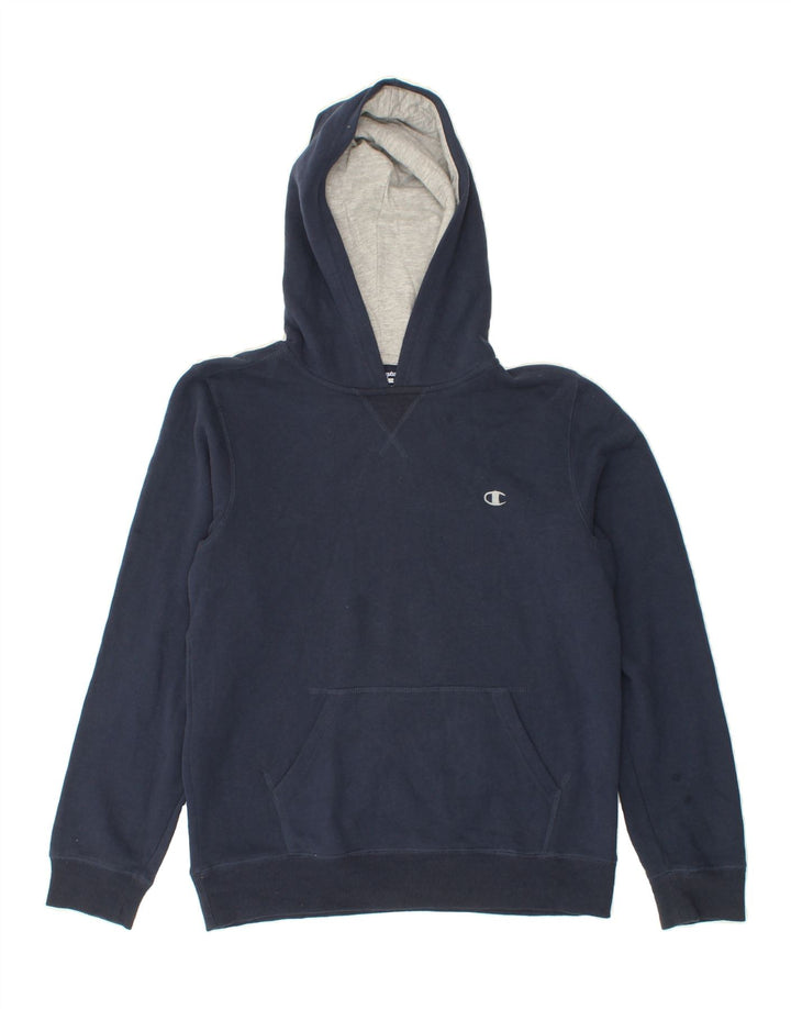 CHAMPION Womens Hoodie Jumper UK 18 XL Navy Blue Cotton Vintage Champion and Second-Hand Champion from Messina Hembry 