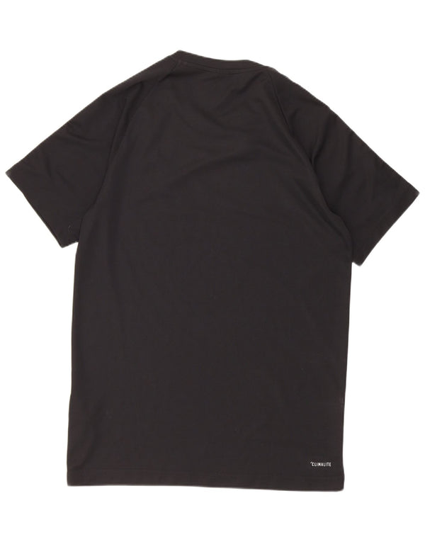 Adidas Mens Climalite Camiseta Top Pequeno Poliéster Preto