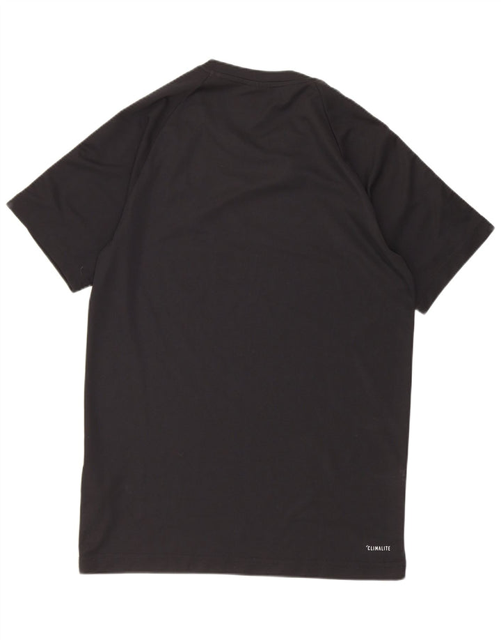 Adidas Mens Climalite Camiseta Top Pequeno Poliéster Preto