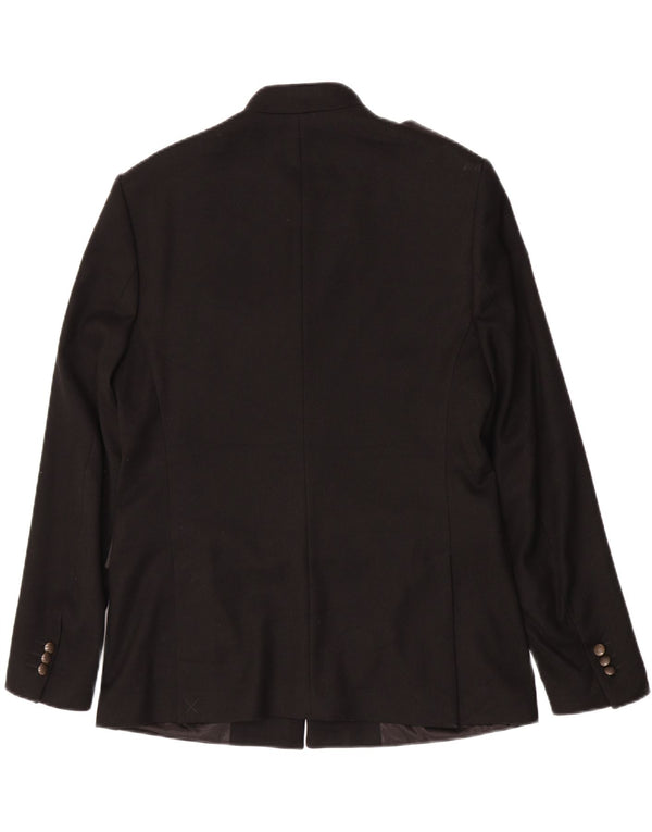 Jaqueta blazer masculina Zara com 5 botões EU 54 XL preto poliéster