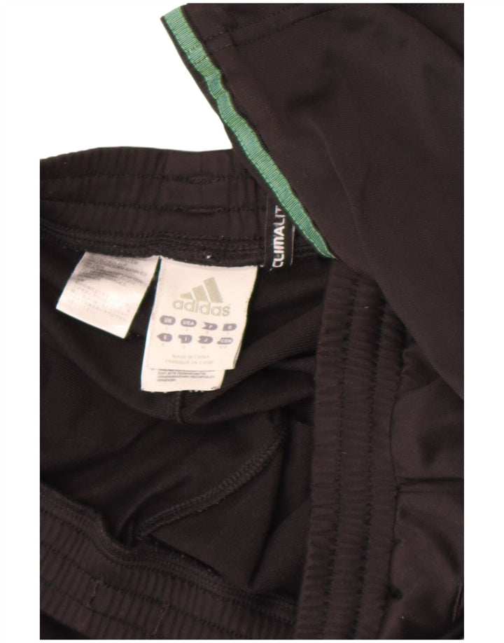 Calça de treino masculina Adidas pequena W29 L30 poliéster preto