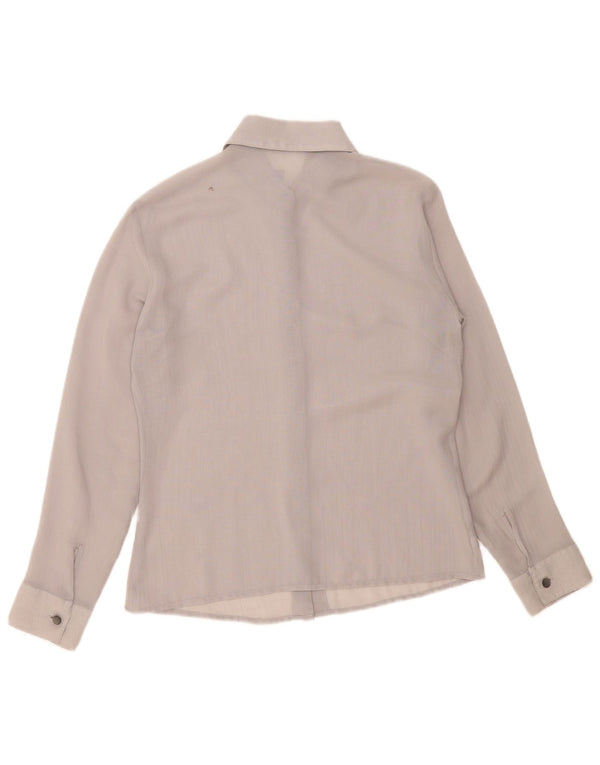 Camisa feminina Sisley UK 14 cinza médio