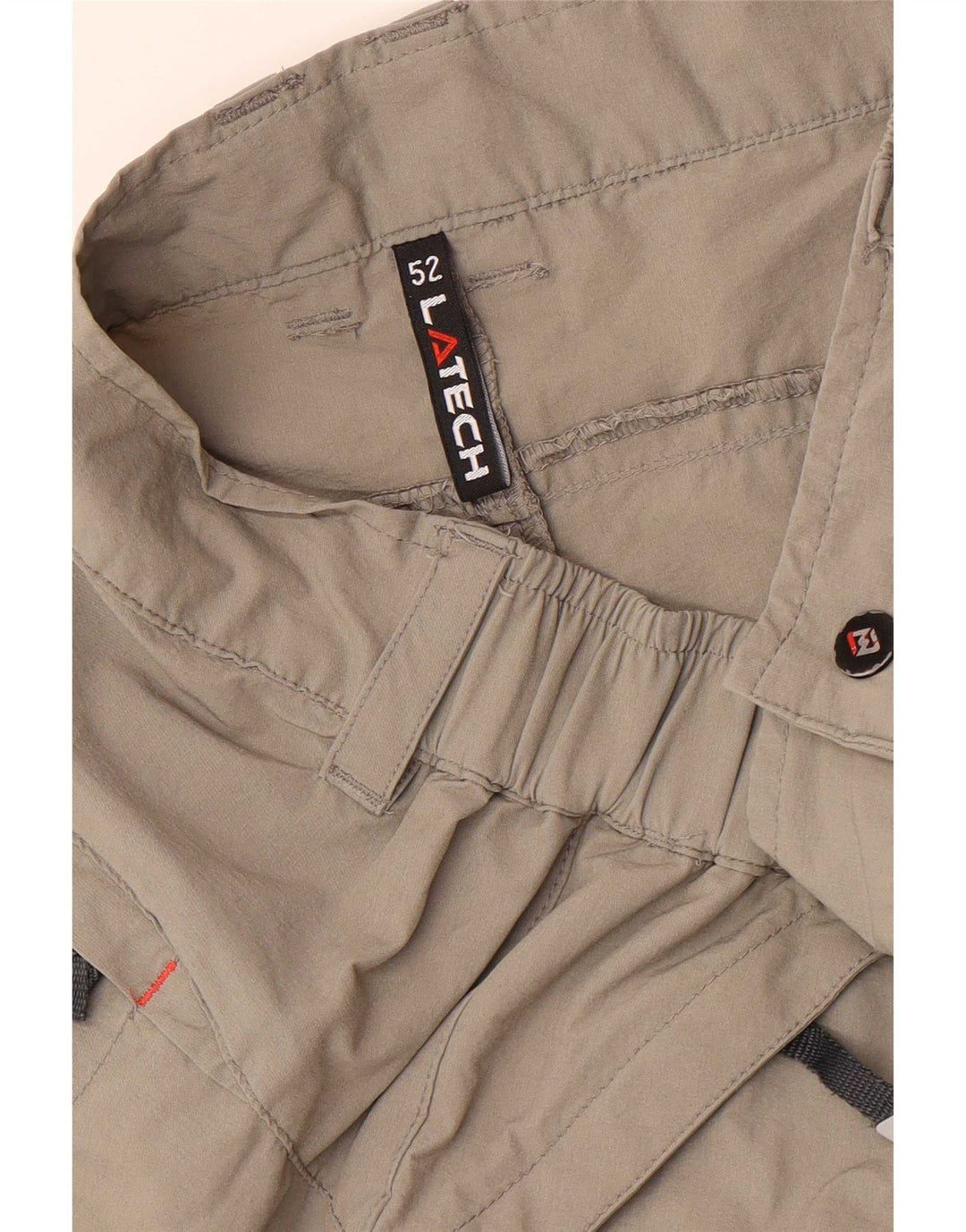 Shorts cargo masculino vintage IT 52 XL W38 cinza