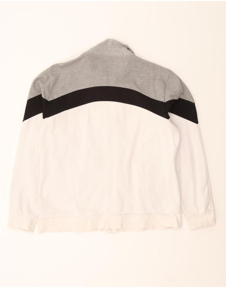 ASICS Womens Tracksuit Top Jacket UK 20 2XL White Colourblock Cotton Vintage Asics and Second-Hand Asics from Messina Hembry 