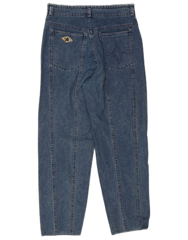 Jeans feminino vintage cintura alta cônico IT 46 grande W30 L26 azul