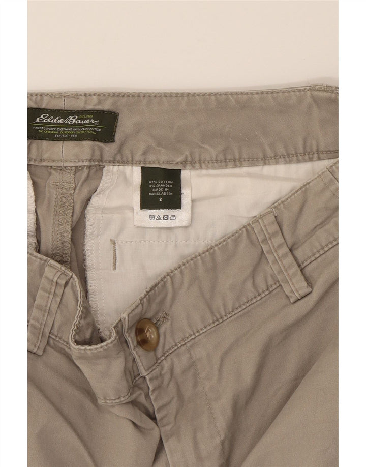 EDDIE BAUER Womens Straight Capri Trousers US 2 XS W28 L21 Beige Cotton Vintage Eddie Bauer and Second-Hand Eddie Bauer from Messina Hembry 