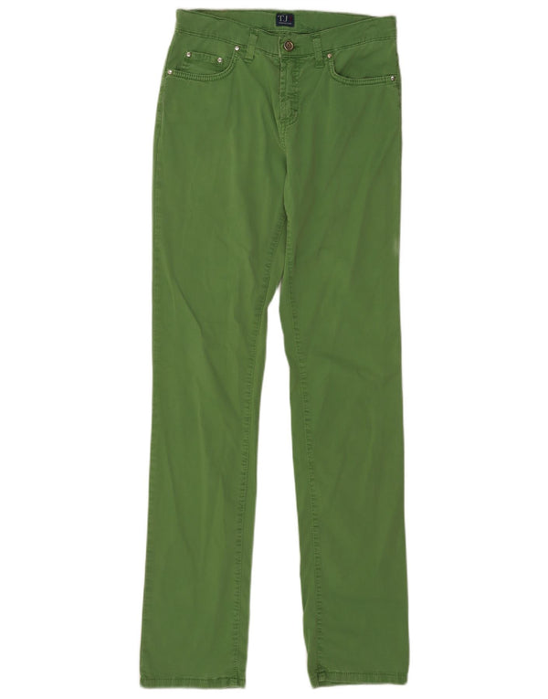 Jeans retos femininos Trussardi W27 L32 algodão verde