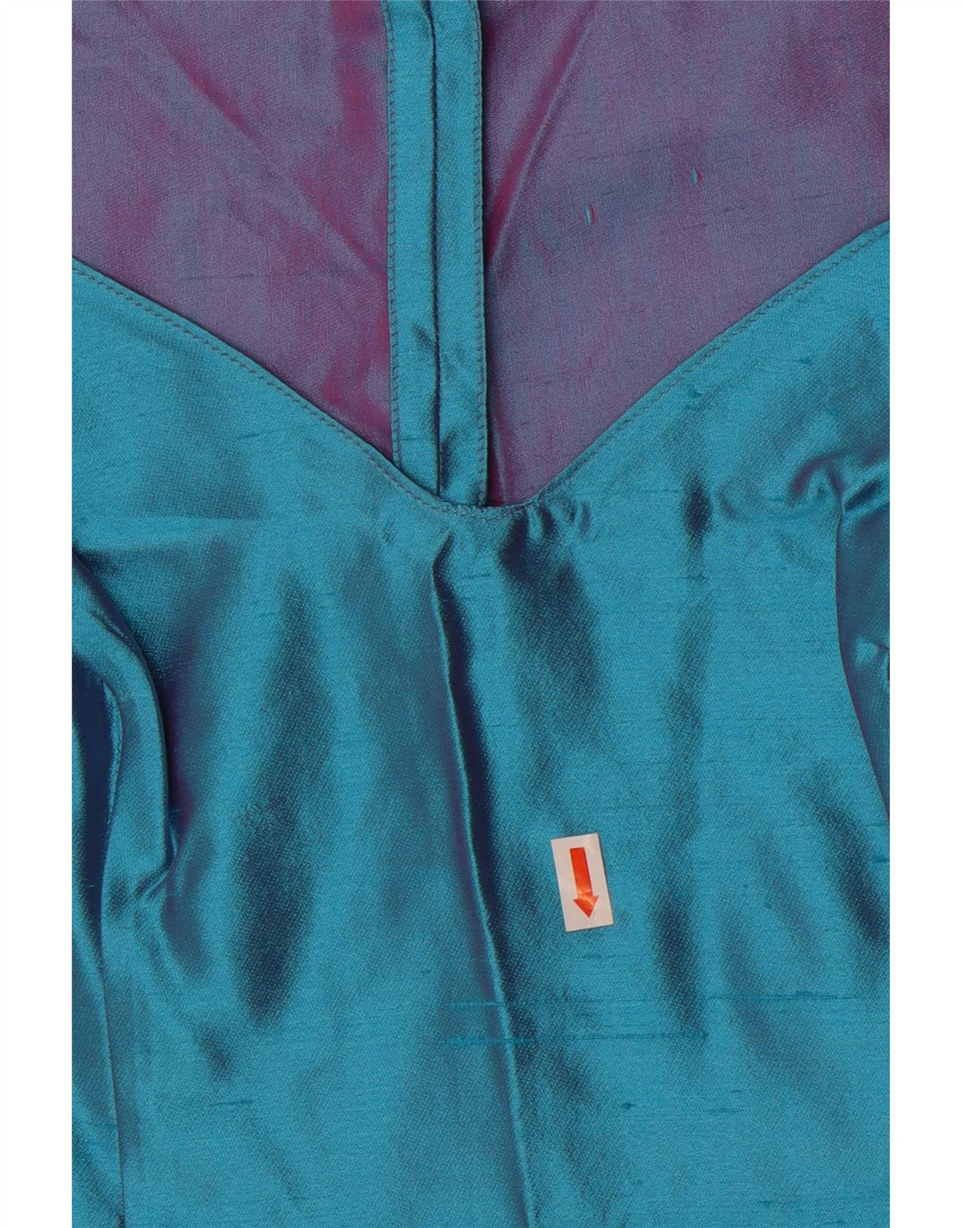 Blusa feminina sem mangas Gai Mattiolo Top IT 44 seda azul médio