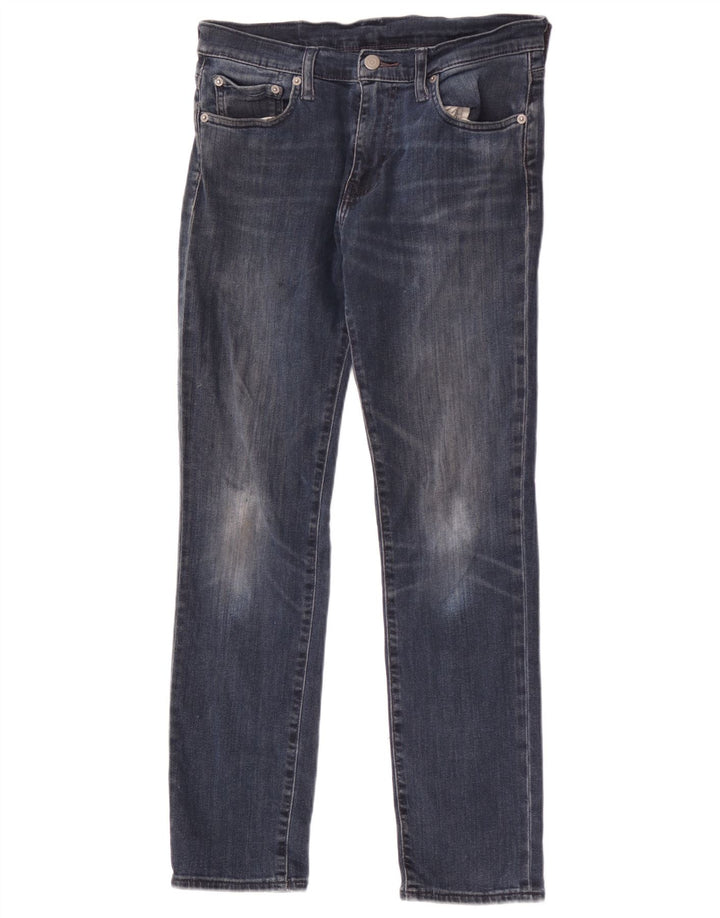 Calça jeans feminina Levi's 512 Tapered W30 L30 azul marinho algodão
