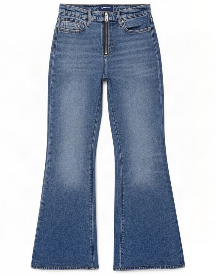 Gas Womens Bootcut Flared Jeans W26 L32 Azul Algodão