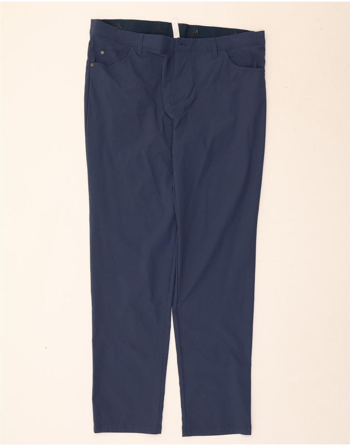 Calça Adidas Mens Slim Casual W36 L32 Azul Marinho Poliamida