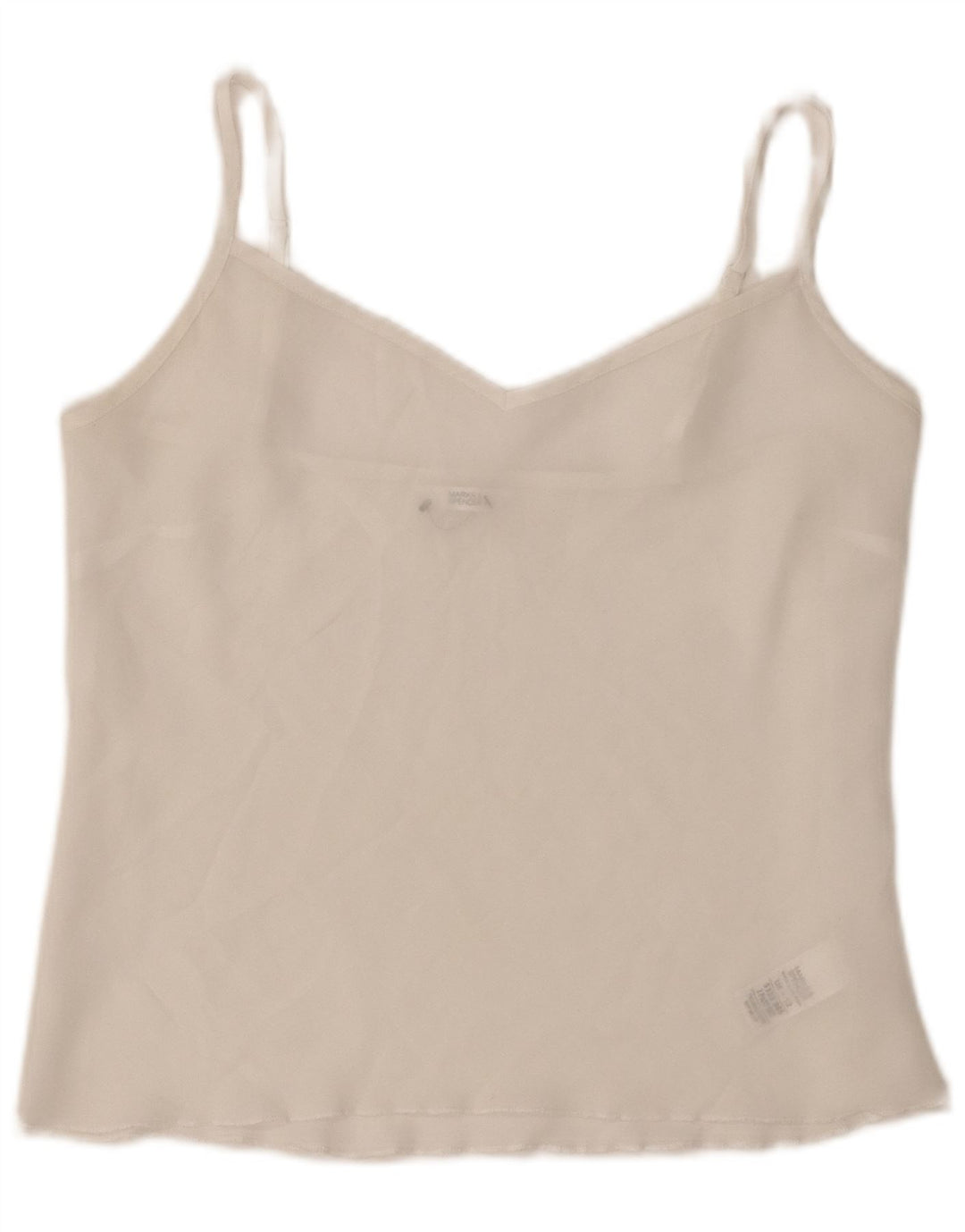 Top cami transparente feminino Marks & Spencer UK 12 poliéster branco médio