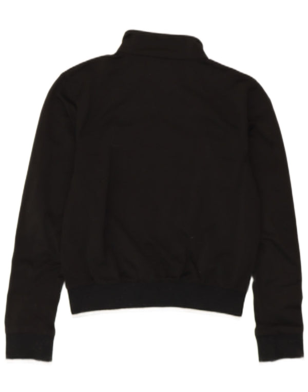 PUMA Womens Tracksuit Top Jacket UK 8 Pequeno Preto Colourblock Poliéster