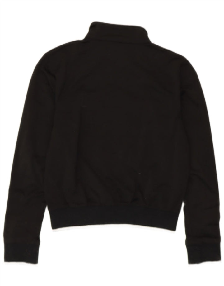 PUMA Womens Tracksuit Top Jacket UK 8 Pequeno Preto Colourblock Poliéster