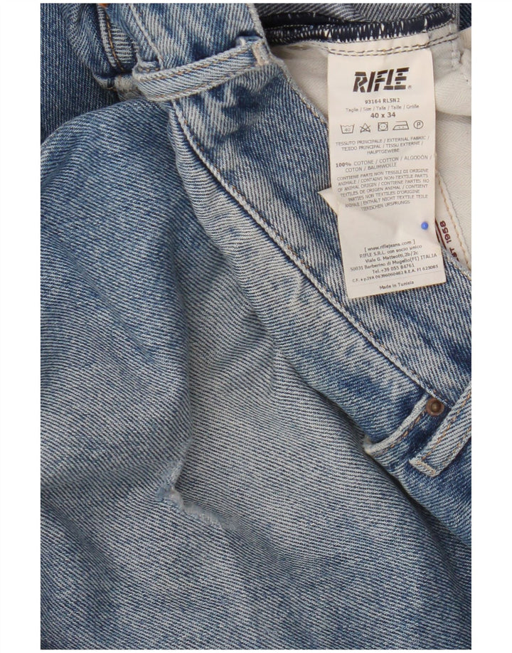 Rifle Masculino Slim Jeans W40 L34 Azul Algodão