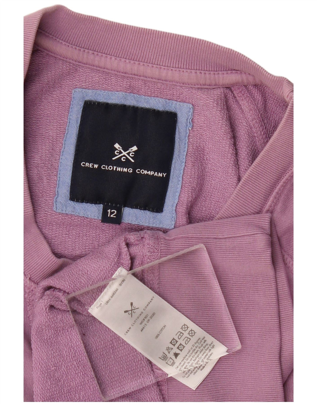 Crew Clothing moletom feminino oversized jumper Reino Unido 12 algodão roxo médio