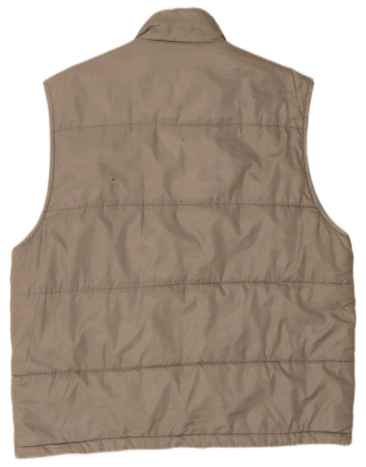 Colete acolchoado masculino Zara UK 42 XL cáqui poliéster