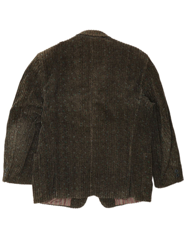 Jaqueta blazer masculina de veludo com 1 botão Redpoint EU 54 2XL cáqui salpicado