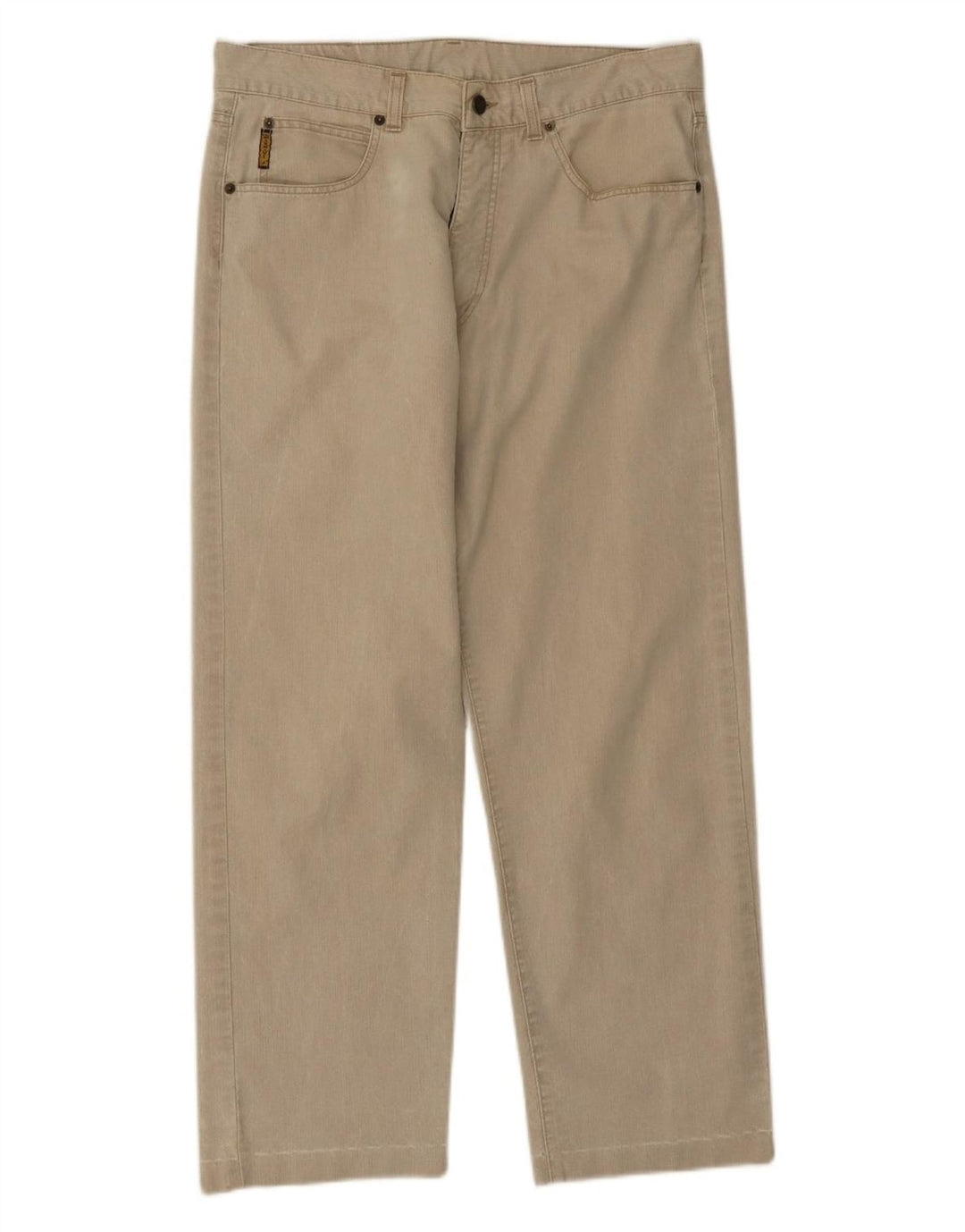 Calça jeans reta masculina Armani W36 L28 algodão bege