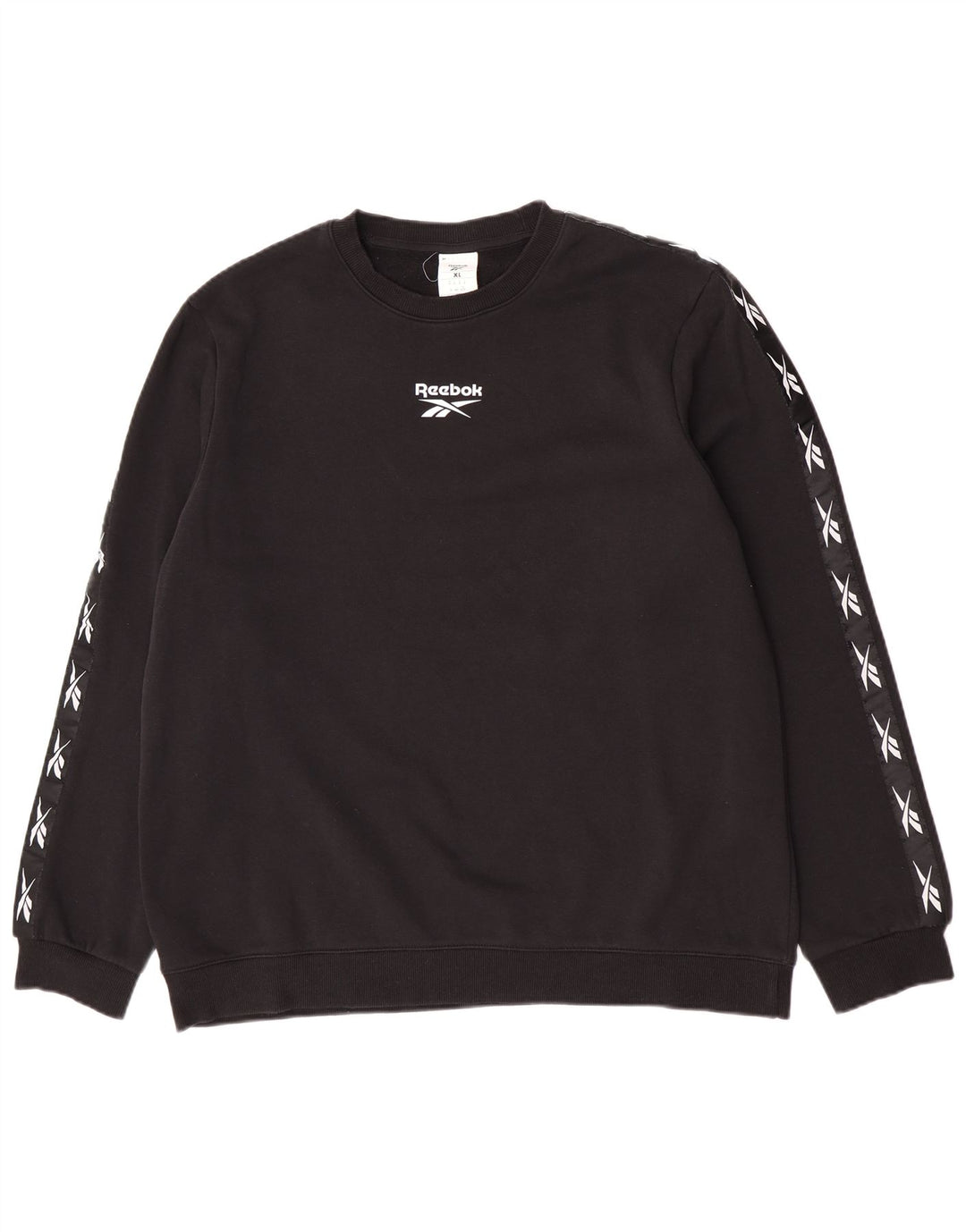 Reebok Mens Graphic Moletom Jumper XL Algodão Preto