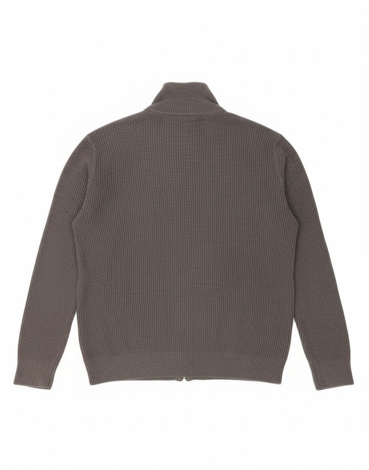Suéter cardigã masculino Calvin Klein Jeans grande algodão cinza