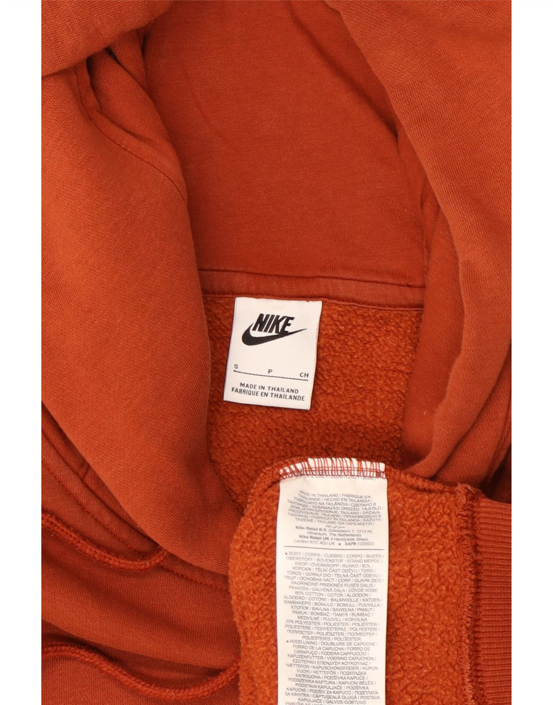 Nike Masculino Pequeno Algodão Laranja